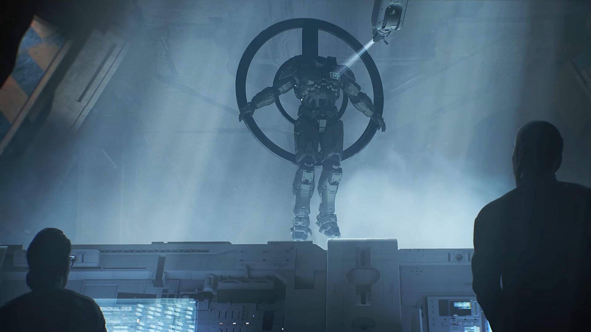 Halo Infinite: Step Inside trailer image of the Master Chief's GEN3 Mjolnir being completed