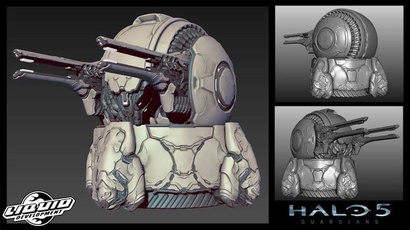Fichier:H5G-Shrike Turret (highpoly and bakes).jpg
