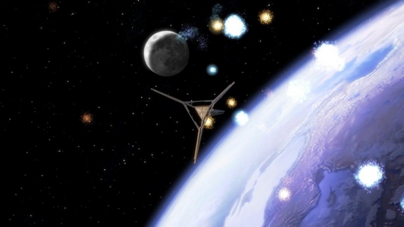 Fichier:Cuirassé Forerunner arrivant près de la Terre.jpg