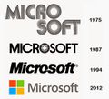Évolution du logo de Microsoft.