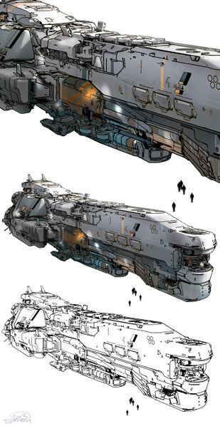Fichier:H5G-Concept Meridian spaceship (Sparth).jpg