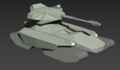 Modèle 3D h_tank_heavy préfigurant l'apparence finale du Scorpion dans Combat Evolved.