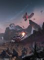 Partie du premier key art de Halo Wars 2.