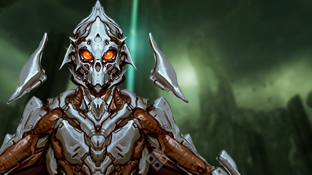 Image of the Halo 2: Anniversary map Warlord with art of Bitterness-of-the-Vanquished imposed over it