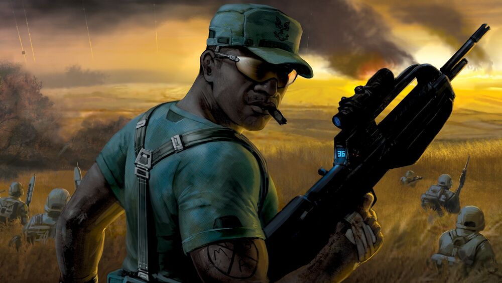 Cover art crop of Halo: Contact Harvest showing Avery Johnson