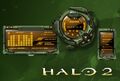 Thème promotionnel Halo 2 pour Windows Media Player par The Skins Factory.[1][2]