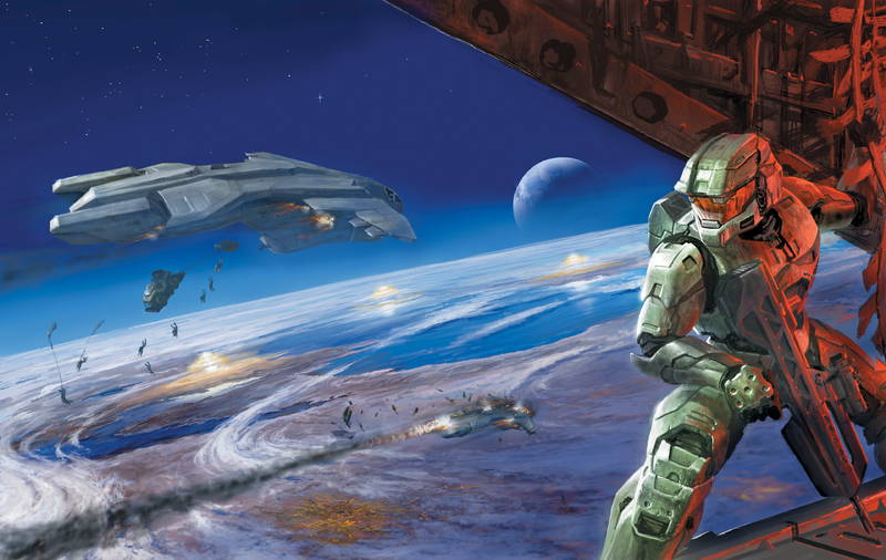 Fichier:H2 Master Chief Pelican Drop.png