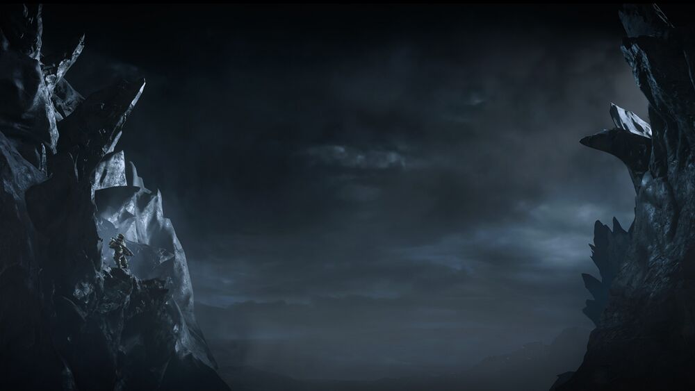 Halo 5 screenshot of the Master Chief in a vision of the Domain