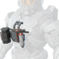 Une bombe de biomousse attachée sur l'armure de torse d'un Spartan-IV avec d'autres équipements d'urgence dans l'élément de personnalisation M. Bones de Halo Infinite.