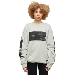 Halo Infinite Deconstructed Light Gray Crewneck Sweatshirt.png