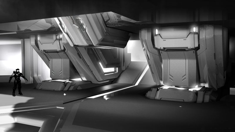 Fichier:H4-Solace Lower Deck Side Entrance Ramp sketch (Michael Pedro).jpg