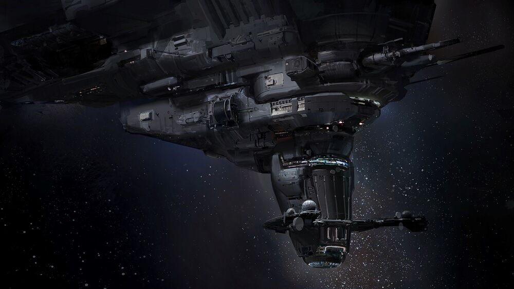 Halo Wars 2 art of the UNSC Spirit of Fire's observation deck