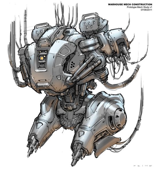 Fichier:H4-Warhouse Mech sketch (Michael Pedro).jpg