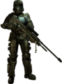 L'ODST Kojo Agu armé d'un SRS99D-S2 dans Halo 3 : ODST.