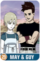 À gauche May et à droite Guy.