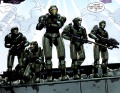 La Red Team des Spartans-II durant la chute de Reach (Halo : Fall of Reach - Invasion).