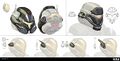 Accessoires de casque pour Mirage IIC, Extender et Balor.
