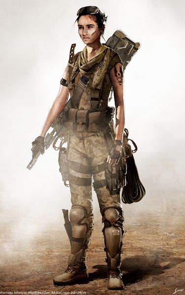 Fichier:HNF-Female Marine post hunter concept.jpg